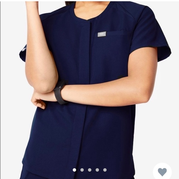 Figs Tela Scrub Top navy - Picture 1 of 8